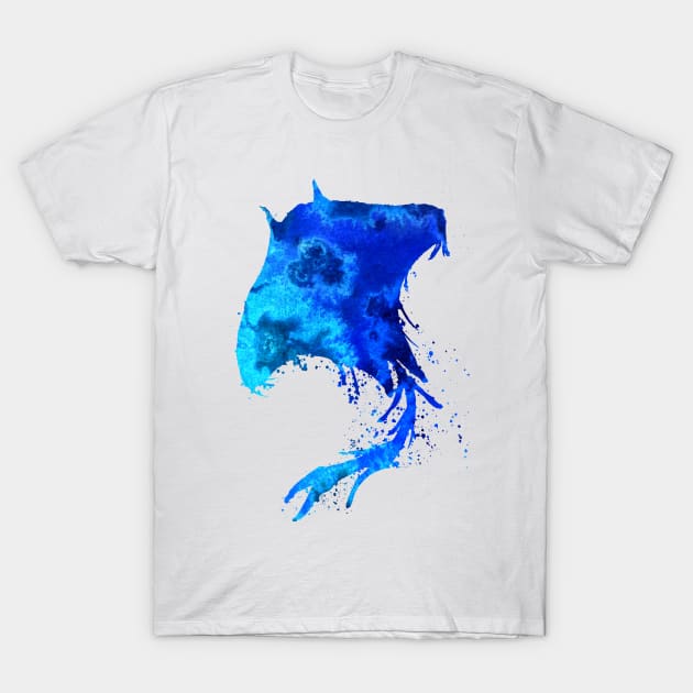 Ocean Blue Stingray T-Shirt by ZeichenbloQ